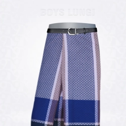 Boys Lungi-Royal Blue  Plum Purple Dark Green
